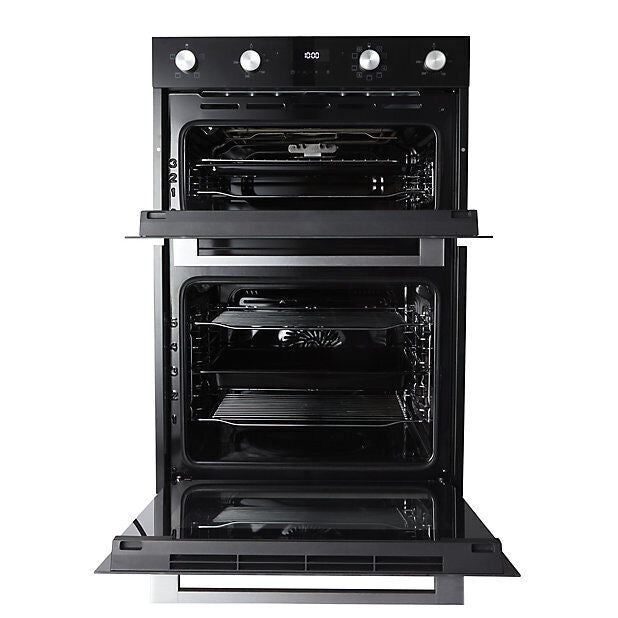 Cooke & Lewis CLELDO105 Built-in Double Oven - Mirrored Black (Slight Damage)