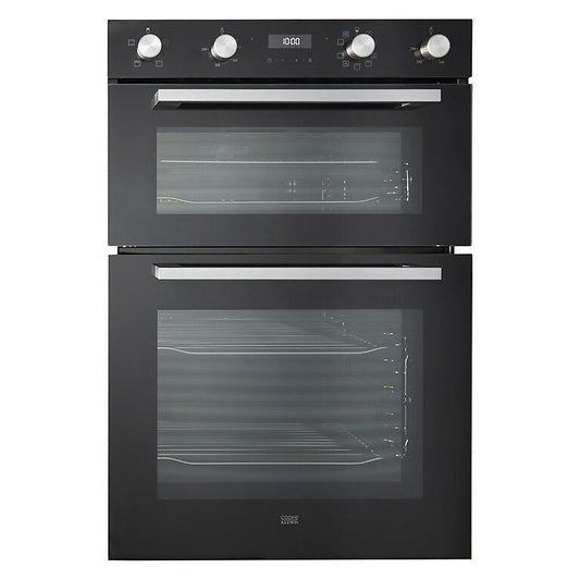 Cooke & Lewis CLELDO105 Built-in Double Oven - Mirrored Black