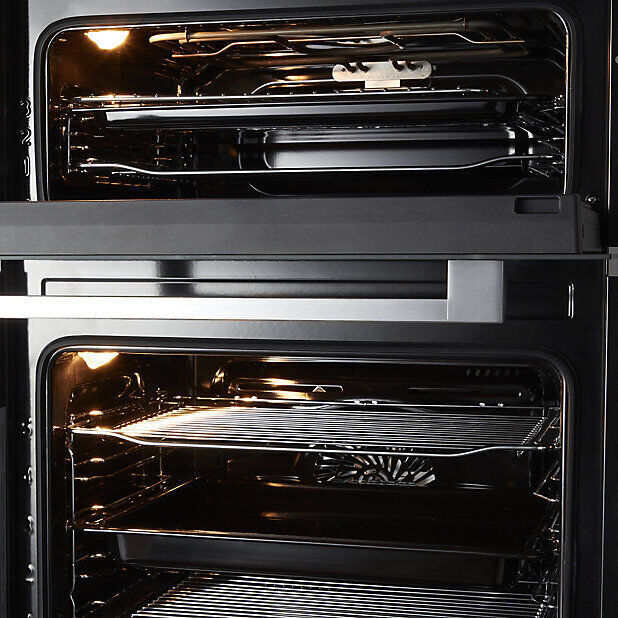 Cooke & Lewis CLELDO105 Built-in Double Oven - Mirrored Black