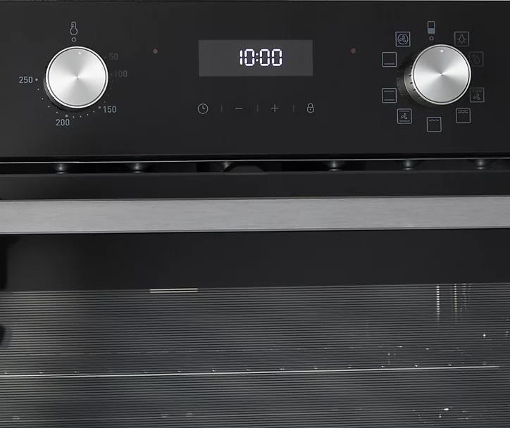 Cooke & Lewis CLELDO105 Built-in Double Oven - Mirrored Black