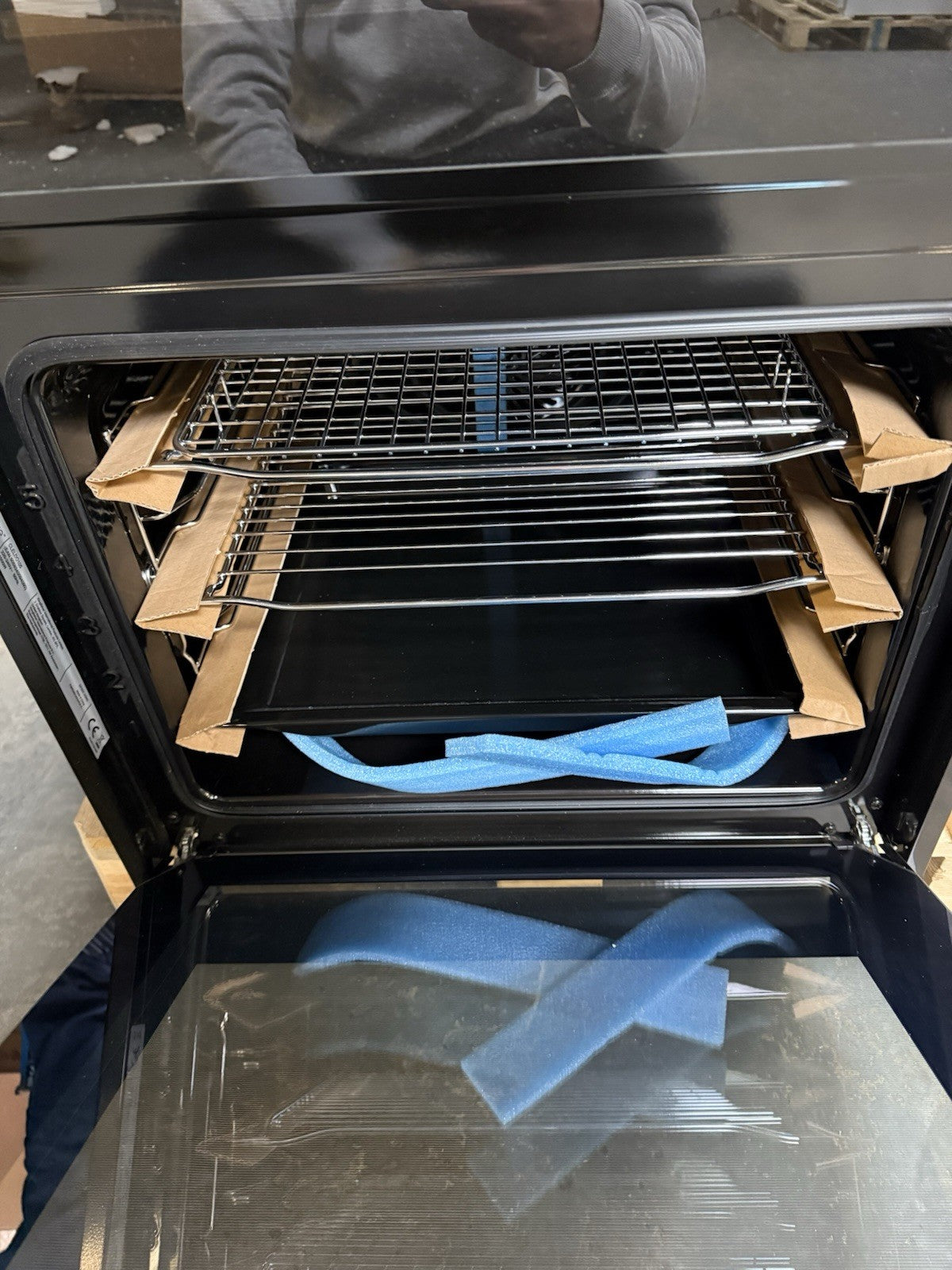 Cooke & Lewis CLELDO105 Built-in Double Oven - Mirrored Black