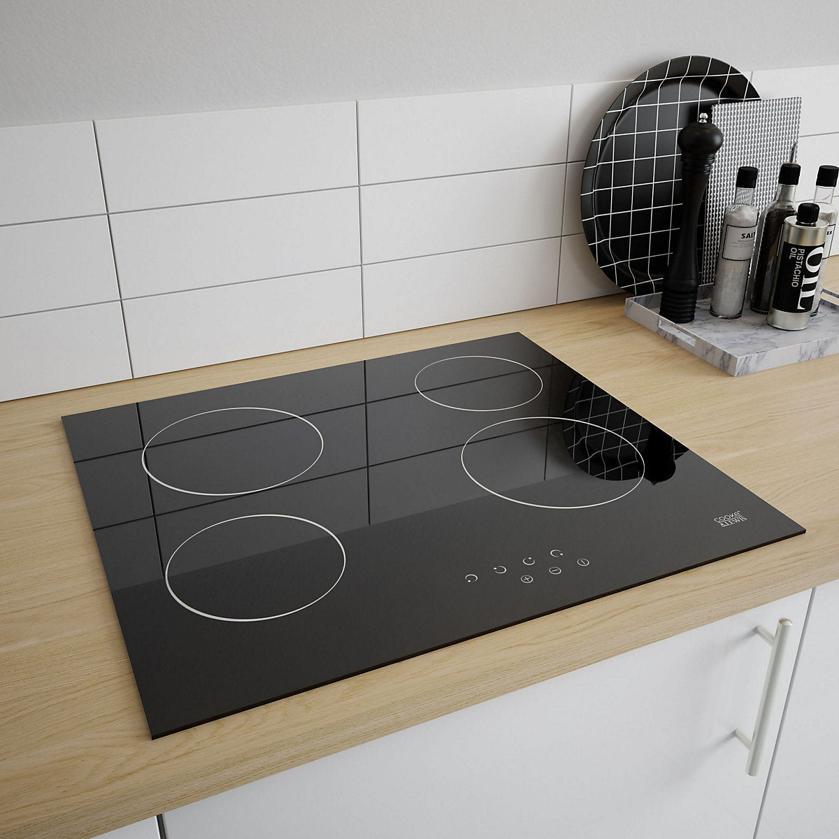 Cooke & Lewis CLCER60A 59cm Ceramic Hob (Black)
