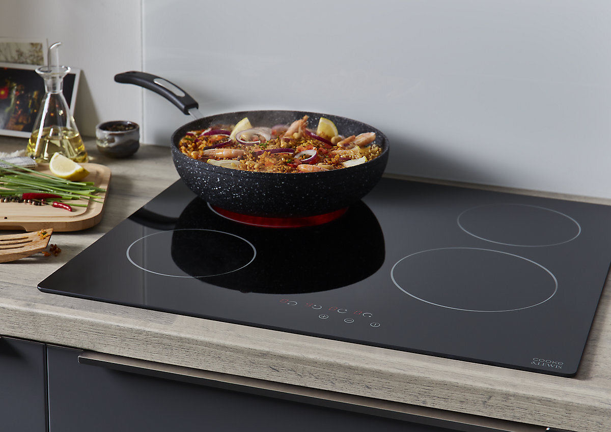 Cooke & Lewis CLCER60A 59cm Ceramic Hob (Black)
