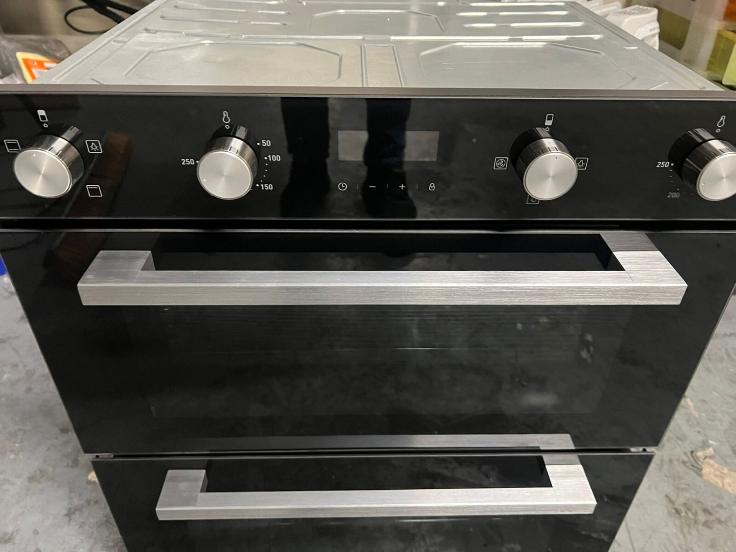 Cooke & Lewis CLBUDO89 Built-in Double oven - Mirrored black - USED