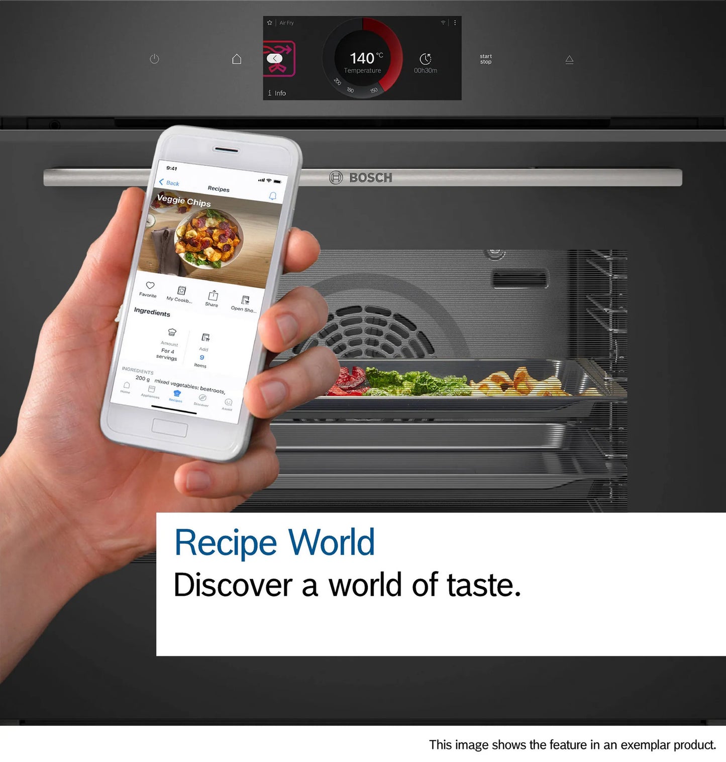 Bosch Series 8 HBG7741B1B Built-In Electric Self Cleaning Single Oven, Black