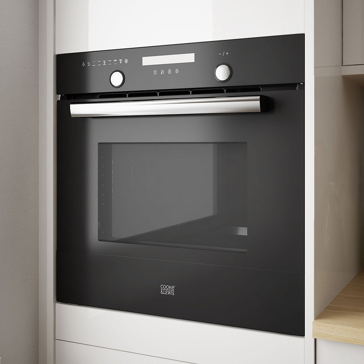 Cooke & Lewis CLMFBLa Built-in Single Multi-function Electric Oven - Black