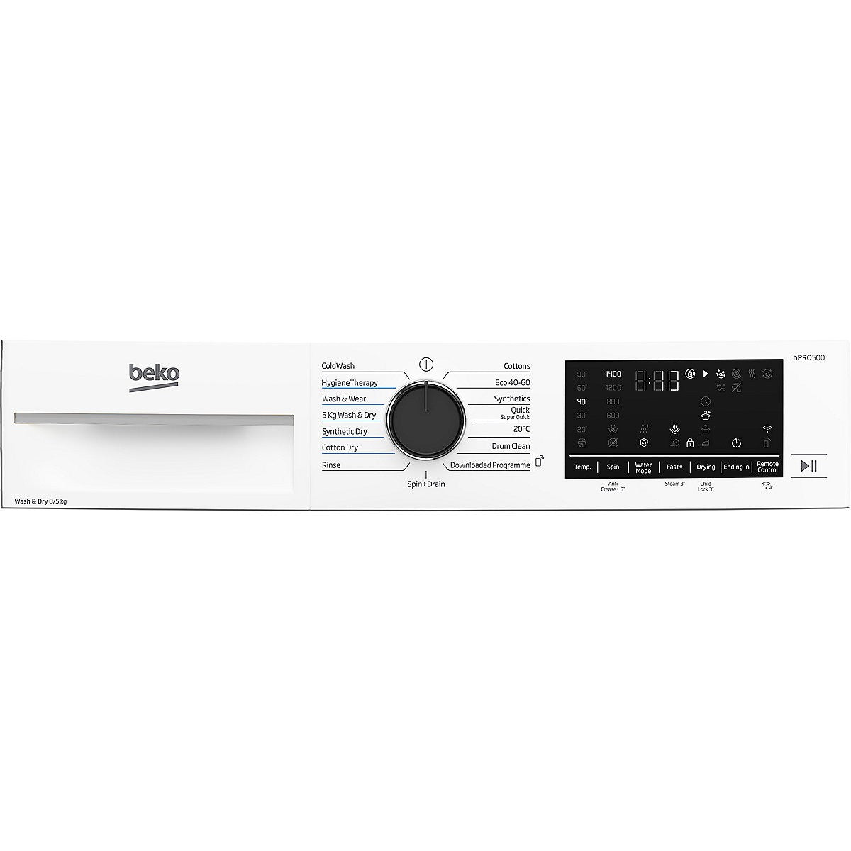 Beko B3D58545UW 8kg/5kg Freestanding Condenser Washer Dryer - White