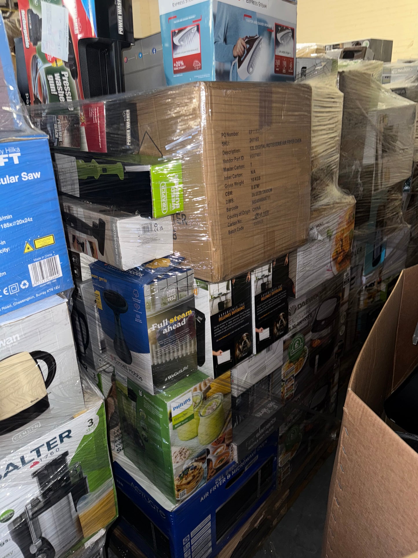 Mixed Electrical Return Pallet Joblot Wholesale Stock Untested Returns