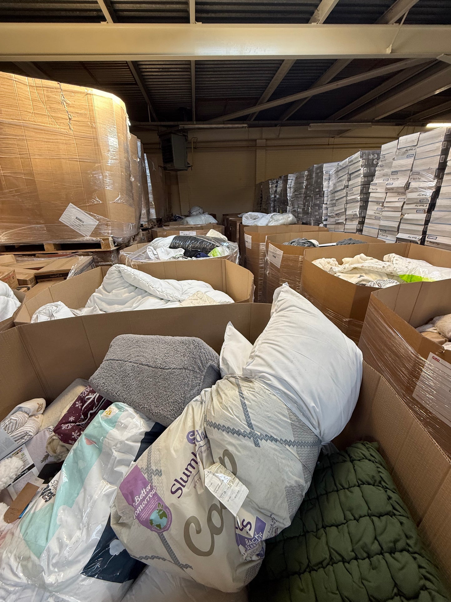 Truckload of Textile and Bedding Returns – 23 Pallets