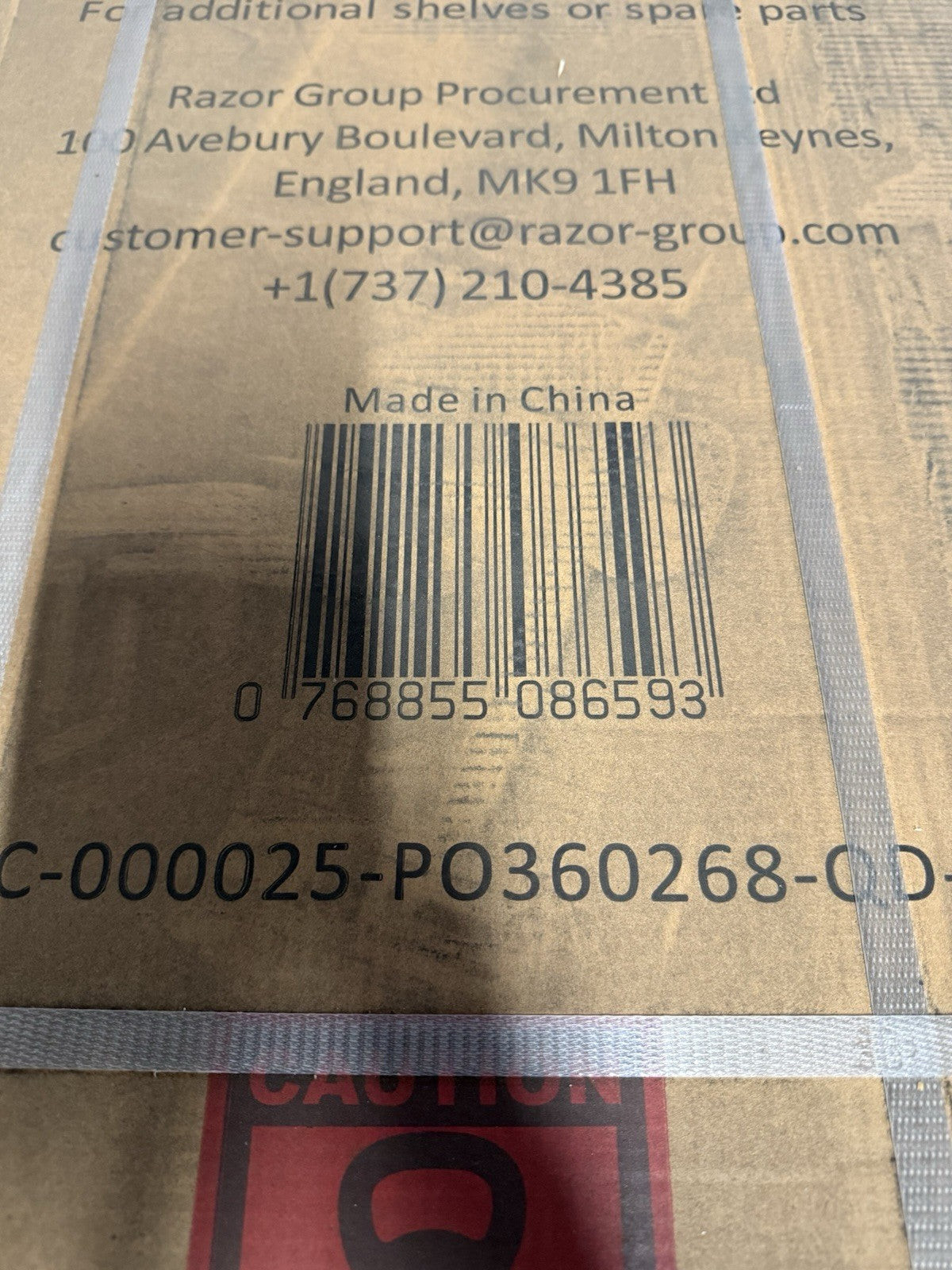 G-Rack Garage Shelving Racking Cardboard Packaging with Barcode Print
