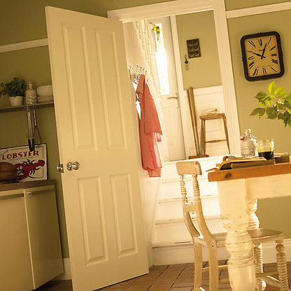Painted 4 Panel White Woodgrain Effect Internal Door (H)1981mm (W)686mm (T)35mm