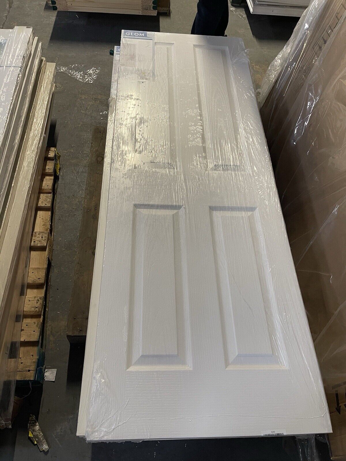 Painted 4 Panel White Woodgrain Effect Internal Door (H)1981mm (W)686mm (T)35mm
