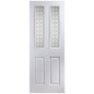 Painted 4 Panel Frosted Glazed White Woodgrain Effect Internal Door 1981 x 686mm