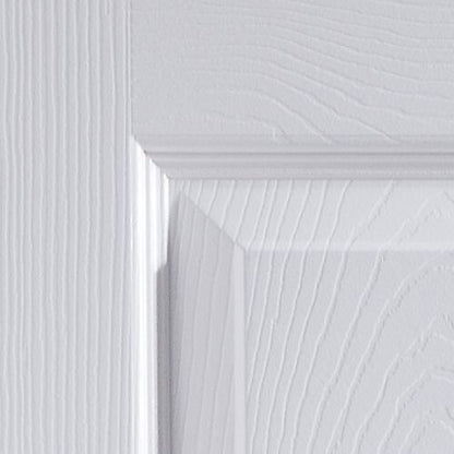 6 Panel Contemporary White Woodgrain Effect Internal Door (H)2032mm (W)813mm