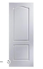 Arched 2 Panel White Woodgrain Effect Internal Door, (H)2040mm (W)726mm (T)40mm