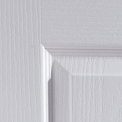 4 Panel White Woodgrain Effect Internal Door, (H)1981mm (W)610mm (T)35mm