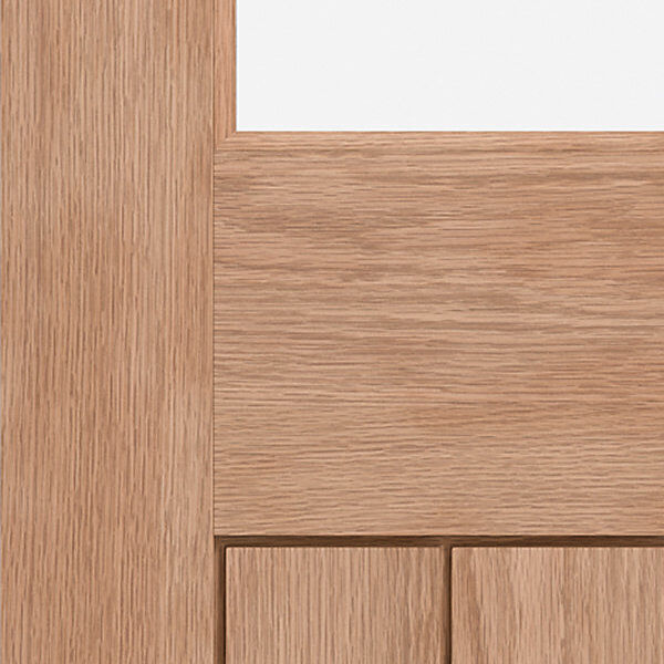 Fortia 2 Lite Clear Glazed Cottage Natural White Oak Veneer Internal Timber Door