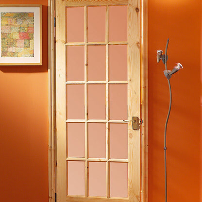 15 Lite Obscure Glazed Traditional Internal Knotty Pine Door (Choose Size)