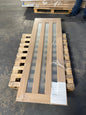 Vertical 3 Lite Obscure Glazed Contemporary Natural White Oak Veneer Timber Door