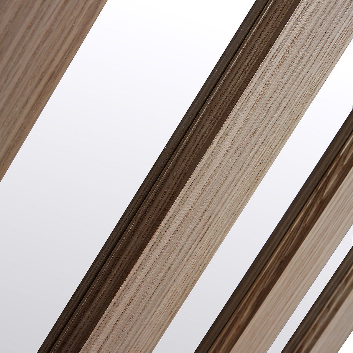 Vertical 3 Lite Obscure Glazed Contemporary Natural White Oak Veneer Timber Door