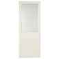 2 Panel Clear Glazed White Wooden External Panel Back Door, (H)1981mm (W)838mm