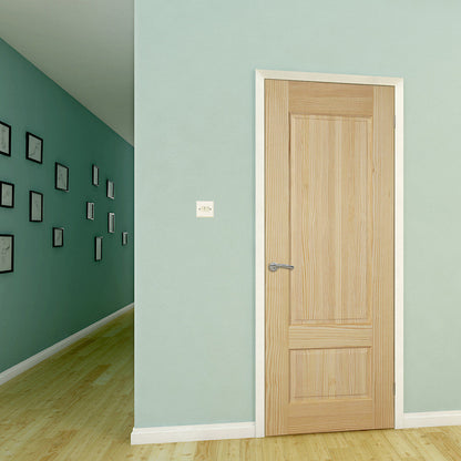 2 Panel Contemporary Veneer Internal Clear Pine Door (H)1981mm (W)762mm (T)35mm