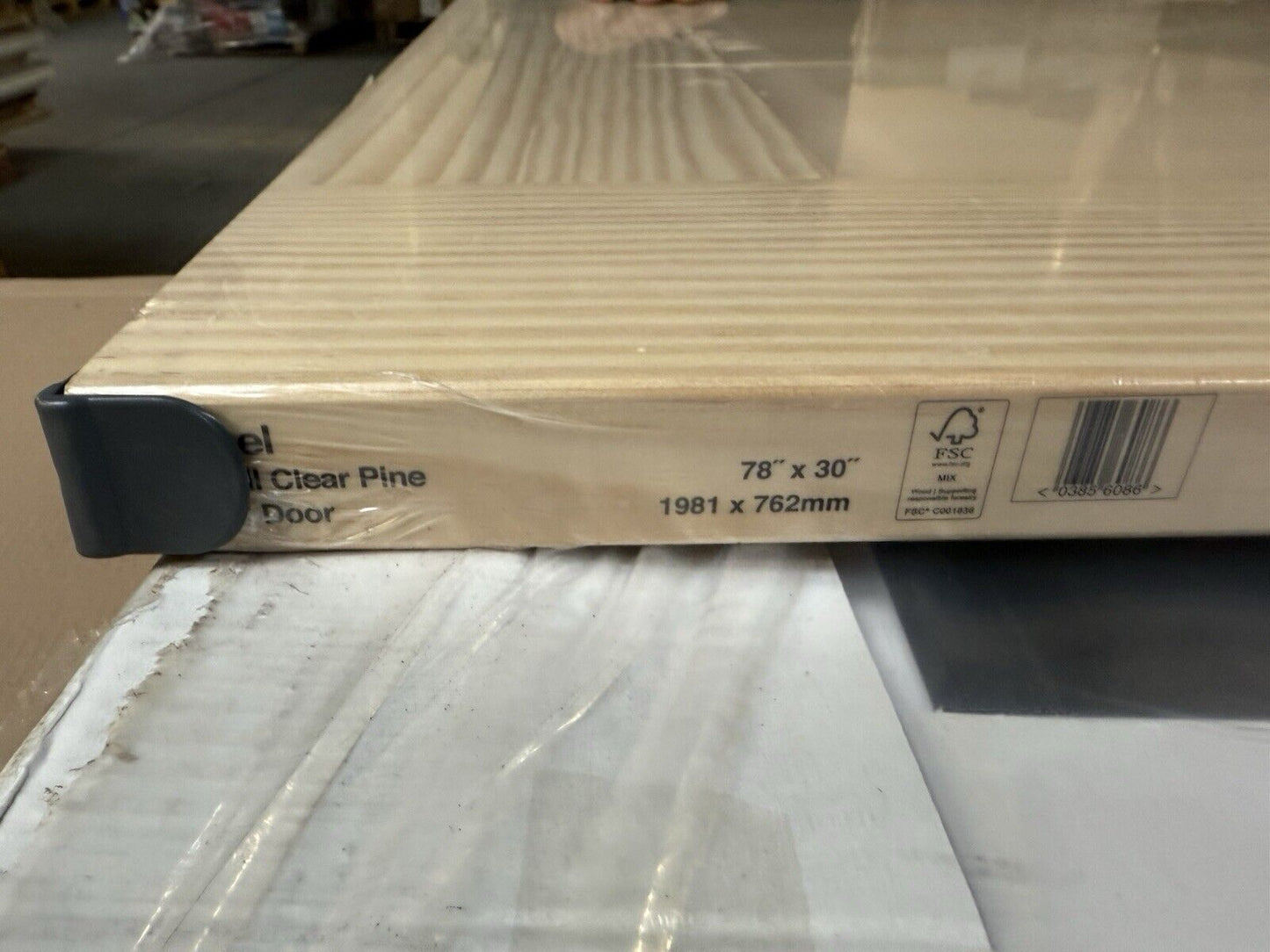 2 Panel Contemporary Veneer Internal Clear Pine Door (H)1981mm (W)762mm (T)35mm