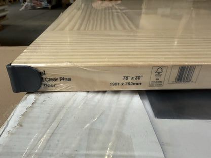2 Panel Contemporary Veneer Internal Clear Pine Door (H)1981mm (W)762mm (T)35mm