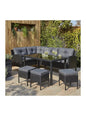 Black Orlando Outdoor Corner Sofa Dining Set 5 Piece RRP £499