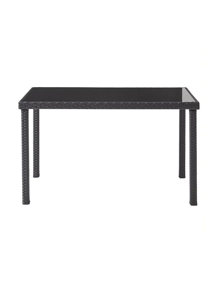 Black Orlando Outdoor Corner Sofa Dining Set 5 Piece RRP £499