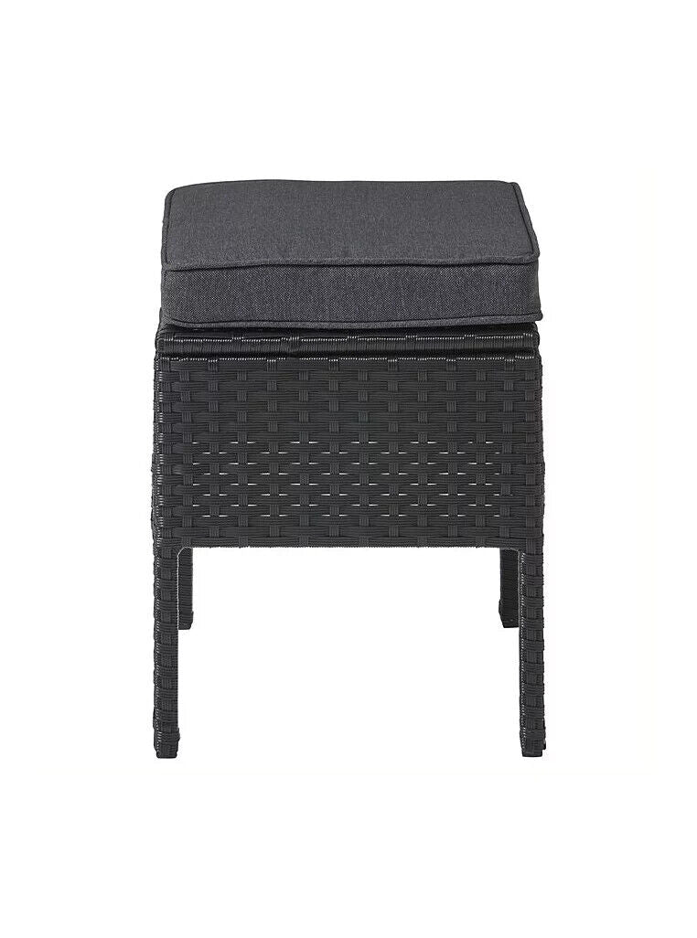 Black Orlando Outdoor Corner Sofa Dining Set 5 Piece RRP £499