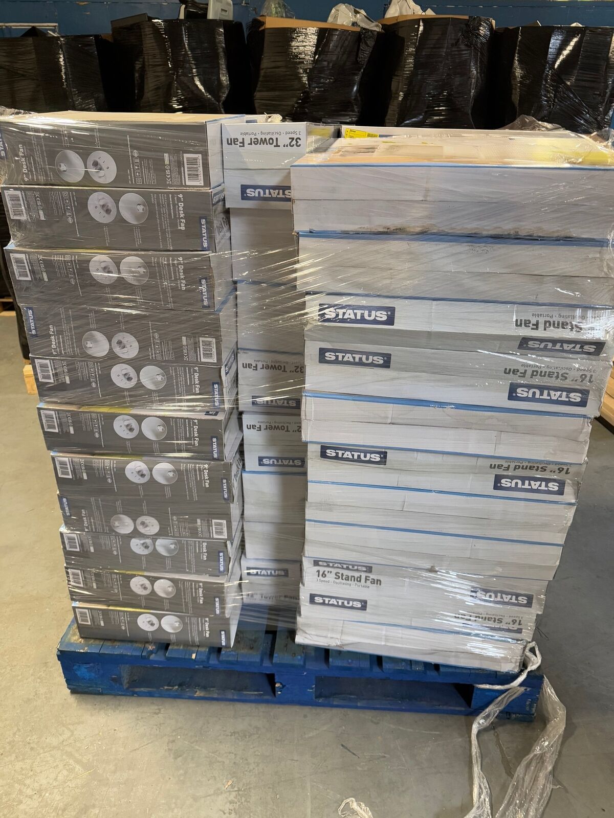 Fans Pallet Brand New Overstock Damaged Boxes - 66 Fans in Total