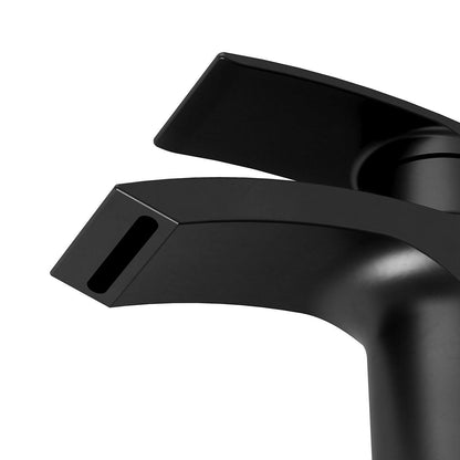 GoodHome Kariya Matt Black Basin Mixer Tap
