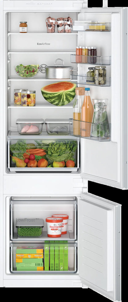 Bosch Series 2 KIV87NSE0G 70/30 Integrated Fridge Freezer with Sliding Hinge
