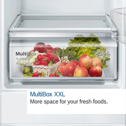 Bosch Series 2 KIV87NSE0G 70/30 Integrated Fridge Freezer with Sliding Hinge