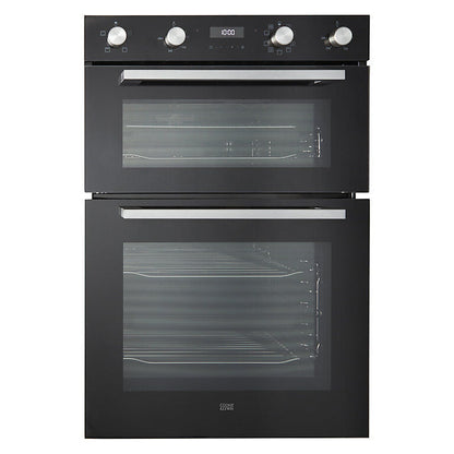 Cooke & Lewis CLELDO105 Built-in Double Oven - Mirrored Black (Slight Damage)