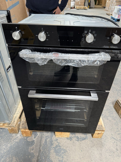 Cooke & Lewis CLELDO105 Built-in Double Oven - Mirrored Black (Slight Damage)