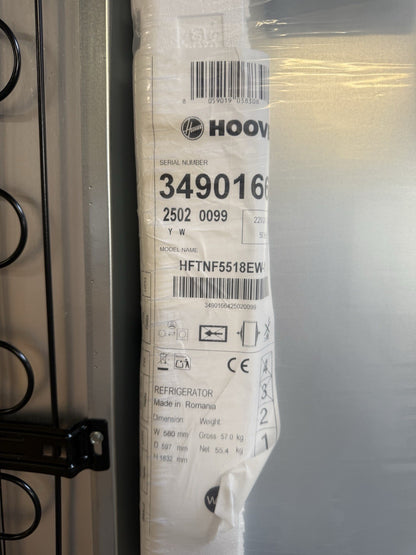 HOOVER HFTNF5518EW Integrated 70/30 Fridge Freezer - Sliding Hinge (New)