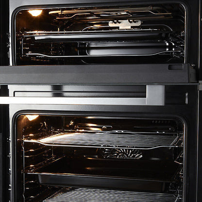 Cooke & Lewis CLELDO105 Built-in Double Oven - Mirrored Black