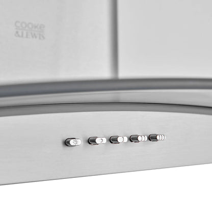 Cooke & Lewis CLCGS90 Stainless steel Curved Cooker hood (W)90cm - Inox