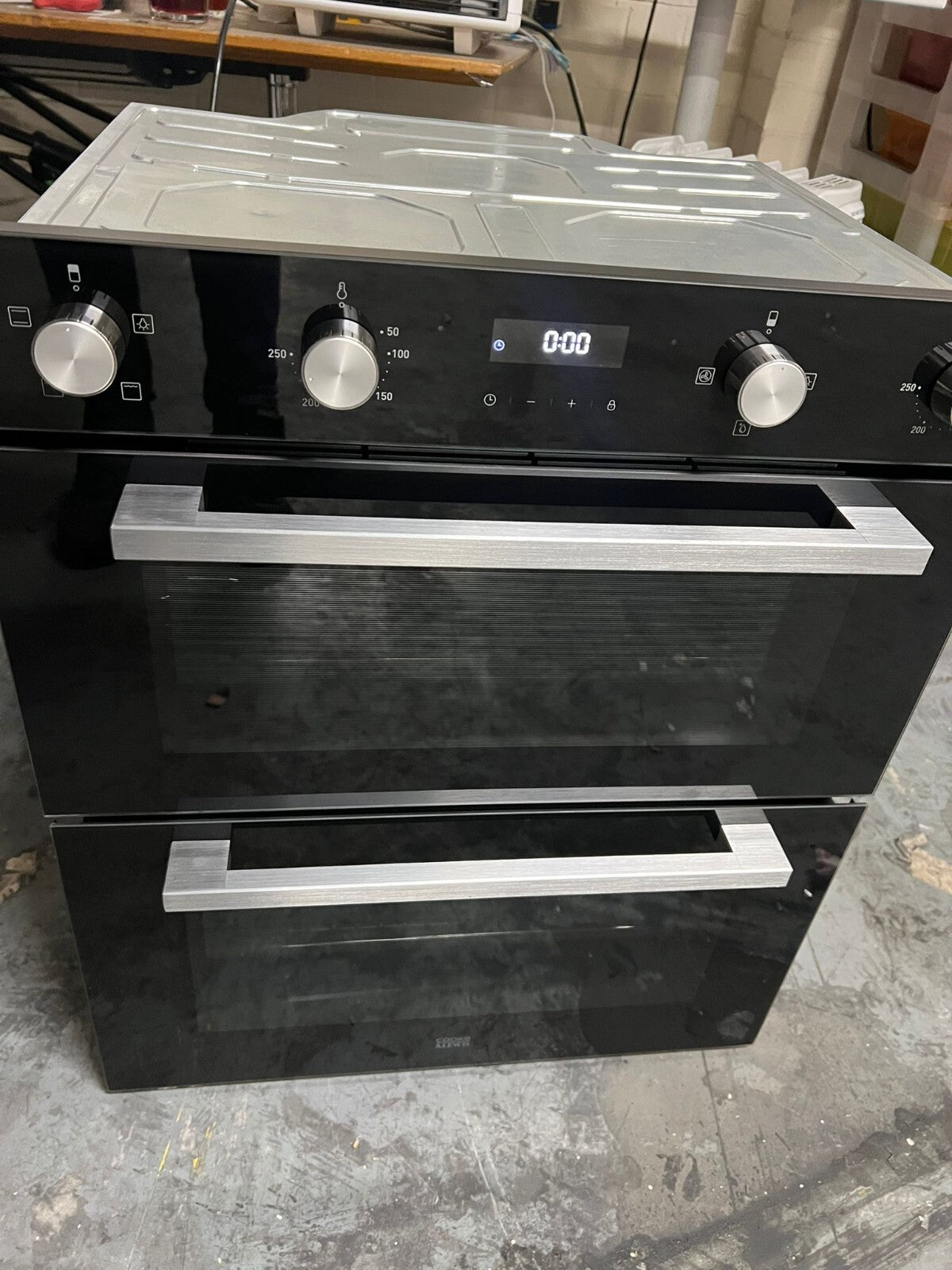 Cooke & Lewis CLBUDO89 Built-in Double oven - Mirrored black - USED