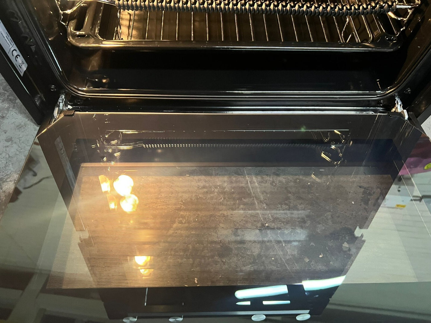 Cooke & Lewis CLBUDO89 Built-in Double oven - Mirrored black - USED