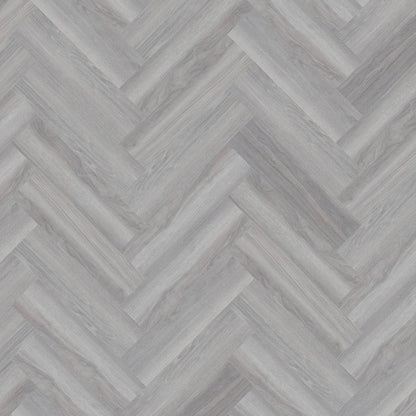 SPC Flooring Rigid-Core Herringbone Click Vinyl Light Grey 1.8m² Per Pack