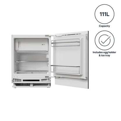 GoodHome GHBUFFUKa Classic Integrated Fridge Freezer - Gloss White