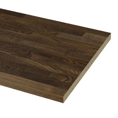 GoodHome 38mm Orin Satin Onyx Oak Veneered Chamfered Kitchen Worktop, (L)3000mm
