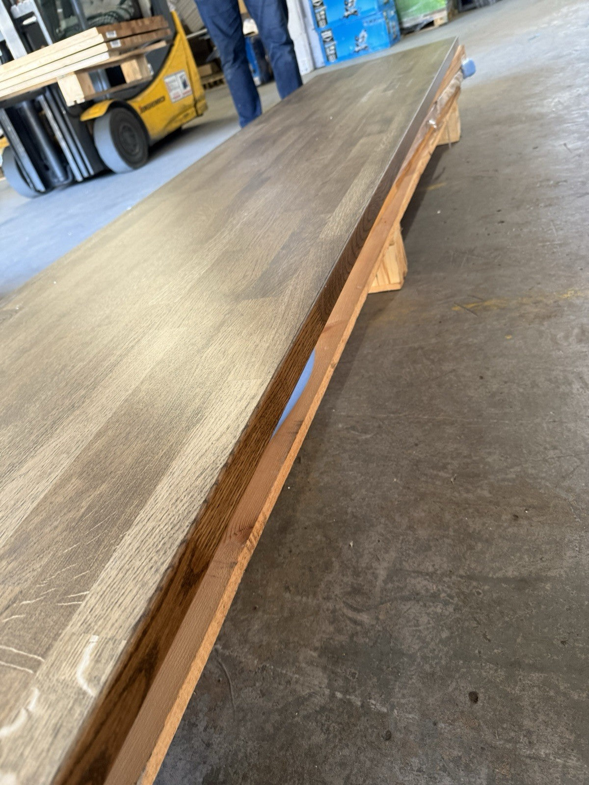 GoodHome 38mm Orin Satin Onyx Oak Veneered Chamfered Kitchen Worktop, (L)3000mm