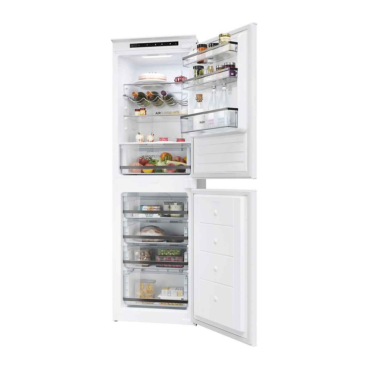 Haier HB50T618FMK 50:50 Traditional Integrated Frost Free Fridge Freezer - White