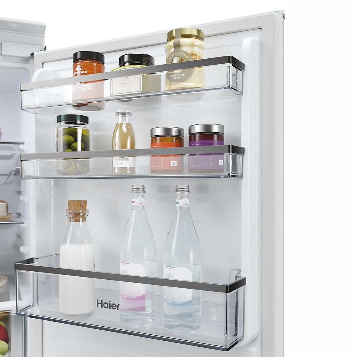 Haier HB50T618FMK 50:50 Traditional Integrated Frost Free Fridge Freezer - White