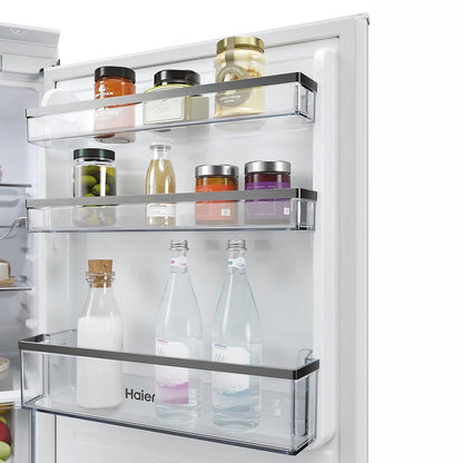 Haier HB50T618FMK 50:50 Traditional Integrated Frost Free Fridge Freezer - White