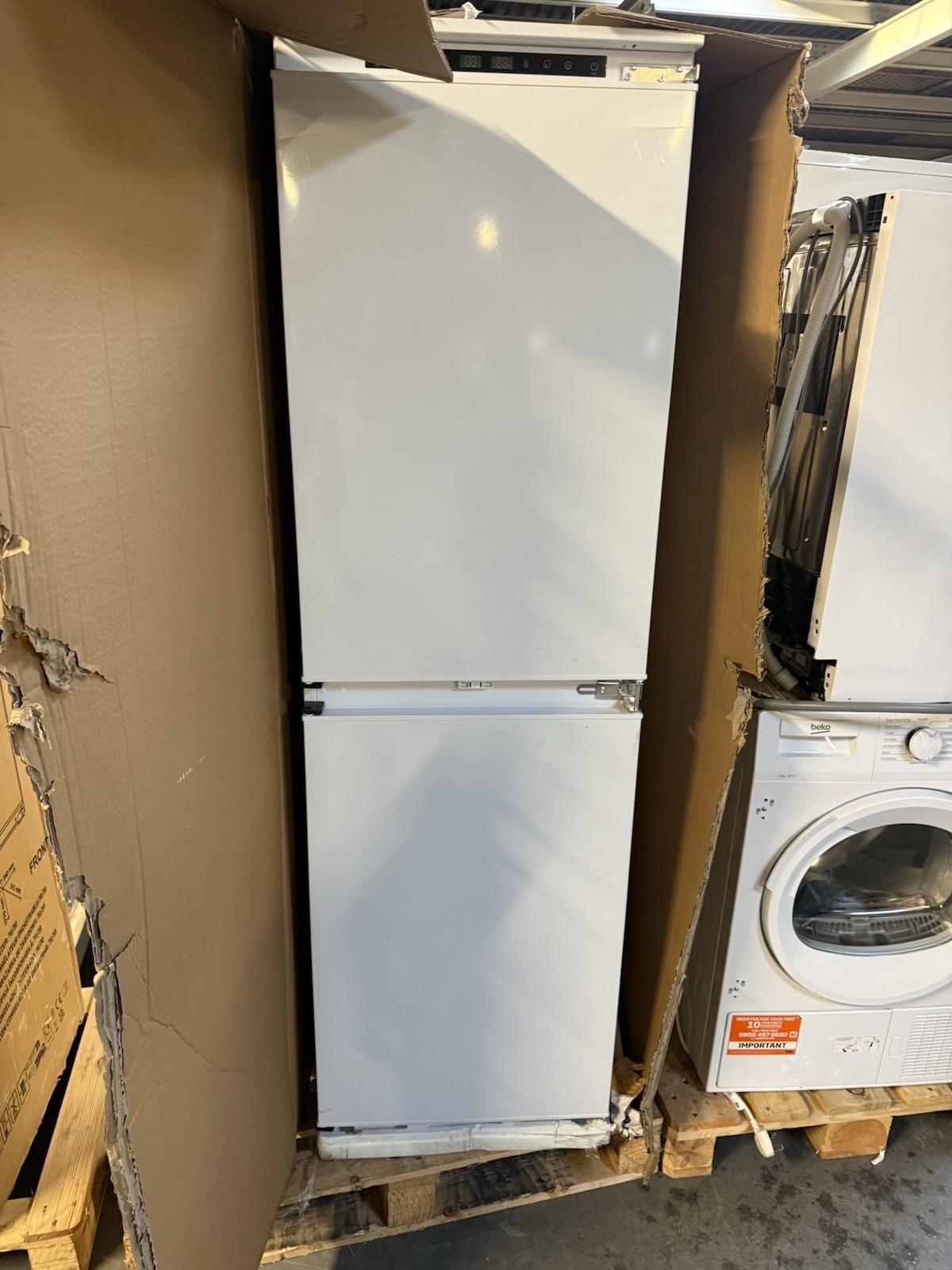 Haier HB50T618FMK 50:50 Traditional Integrated Frost Free Fridge Freezer - White